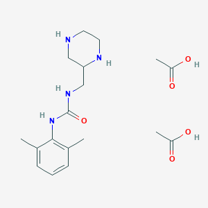 molecular formula C18H30N4O5 B12530070 Urea, N-(2,6-dimethylphenyl)-N'-(2-piperazinylmethyl)-, diacetate CAS No. 819075-32-6