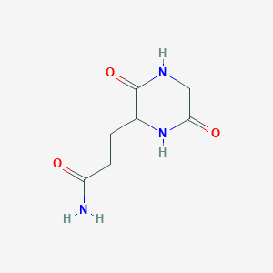 molecular formula C7H11N3O3 B12530082 Cyclo(-Gly-Gln) 