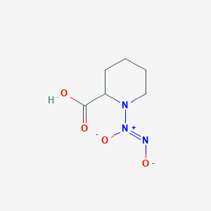 molecular formula C6H10N3O4- B12530091 2-Piperidinecarboxylicacid, 1-(2-hydroxy-1-oxidodiazenyl)- 