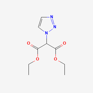 molecular formula C9H13N3O4 B12530092 Propanedioic acid, 1H-1,2,3-triazol-1-yl-, diethyl ester CAS No. 817176-68-4
