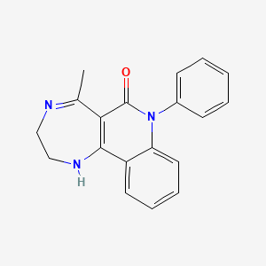 molecular formula C19H17N3O B12530102 5-methyl-7-phenyl-2,3-dihydro-1H-[1,4]diazepino[6,5-c]quinolin-6-one 