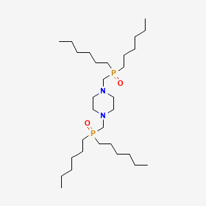molecular formula C30H64N2O2P2 B12530124 1,4-Bis[(dihexylphosphoryl)methyl]piperazine CAS No. 815605-03-9