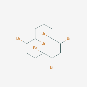 molecular formula C12H18Br6 B12530143 1,2,4,5,8,9-Hexabromocyclododecane CAS No. 673456-49-0