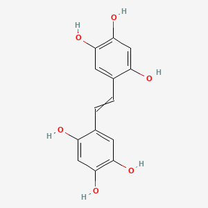 molecular formula C14H12O6 B12530144 5,5'-(Ethene-1,2-diyl)di(benzene-1,2,4-triol) CAS No. 845881-96-1