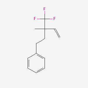 molecular formula C13H15F3 B12530163 [3-Methyl-3-(trifluoromethyl)pent-4-en-1-yl]benzene CAS No. 821799-37-5