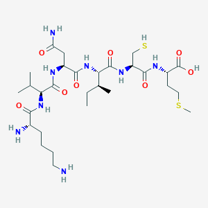 molecular formula C29H54N8O8S2 B12530173 L-Lysyl-L-valyl-L-asparaginyl-L-isoleucyl-L-cysteinyl-L-methionine CAS No. 819802-82-9
