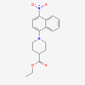 molecular formula C18H20N2O4 B12530233 Ethyl 1-(4-nitronaphthalen-1-yl)piperidine-4-carboxylate CAS No. 870888-39-4