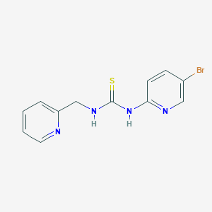 molecular formula C12H11BrN4S B12530252 N-(5-Bromopyridin-2-yl)-N'-[(pyridin-2-yl)methyl]thiourea CAS No. 835629-71-5
