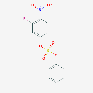 molecular formula C12H8FNO6S B12530274 Sulfuric acid, 3-fluoro-4-nitrophenyl phenyl ester CAS No. 820220-78-8