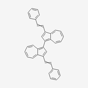 molecular formula C36H26 B12530282 3,3'-Bis(2-phenylethenyl)-1,1'-biazulene CAS No. 652142-18-2
