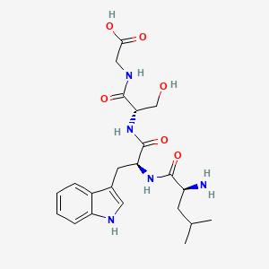 molecular formula C22H31N5O6 B12530297 L-Leucyl-L-tryptophyl-L-serylglycine CAS No. 671192-44-2
