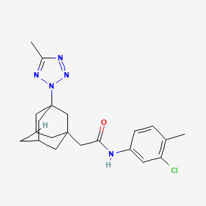 molecular formula C21H26ClN5O B1253034 N-(3-chloro-4-methylphenyl)-2-[3-(5-methyl-2-tetrazolyl)-1-adamantyl]acetamide 