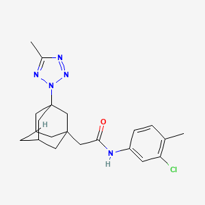 N-(3-chloro-4-methylphenyl)-2-[3-(5-methyl-2-tetrazolyl)-1-adamantyl]acetamide