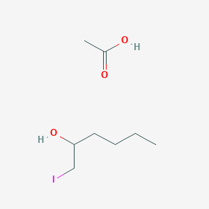 molecular formula C8H17IO3 B12530344 Acetic acid;1-iodohexan-2-ol CAS No. 699021-29-9
