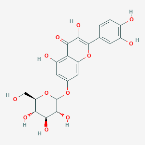 2-(3,4-dihydroxyphenyl)-3,5-dihydroxy-7-[(3R,4S,5S,6R)-3,4,5-trihydroxy-6-(hydroxymethyl)oxan-2-yl]oxychromen-4-one