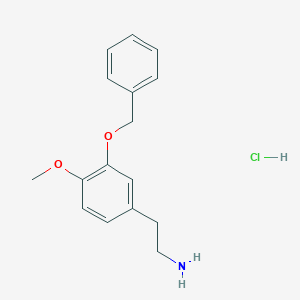 molecular formula C16H20ClNO2 B125304 2-(3-Benzyloxy-4-methoxy-phenyl)-ethylamine hcl CAS No. 148223-47-6