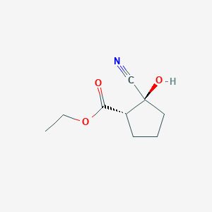 molecular formula C9H13NO3 B12530406 Ethyl (1S,2S)-2-cyano-2-hydroxycyclopentane-1-carboxylate CAS No. 834886-28-1