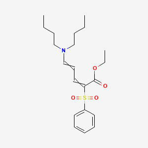 molecular formula C21H31NO4S B12530414 Ethyl 2-(benzenesulfonyl)-5-(dibutylamino)penta-2,4-dienoate CAS No. 798561-51-0