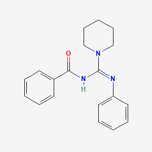 molecular formula C19H21N3O B12530416 Benzamide, N-[(phenylamino)-1-piperidinylmethylene]- CAS No. 656835-91-5
