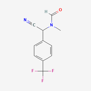 molecular formula C11H9F3N2O B12530487 N-{Cyano[4-(trifluoromethyl)phenyl]methyl}-N-methylformamide CAS No. 672333-16-3