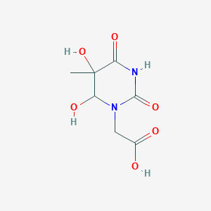 molecular formula C7H10N2O6 B12530497 (5,6-Dihydroxy-5-methyl-2,4-dioxotetrahydropyrimidin-1(2H)-yl)acetic acid CAS No. 681850-19-1