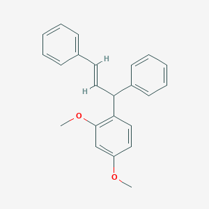 molecular formula C23H22O2 B12530517 1,3-Dimethoxy-4-[(E)-1,3-diphenylallyl]benzene 