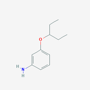 molecular formula C11H17NO B12530532 3-[(Pentan-3-yl)oxy]aniline CAS No. 653604-37-6