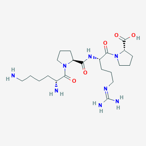 molecular formula C22H40N8O5 B12530533 D-Lysyl-L-prolyl-N~5~-(diaminomethylidene)-L-ornithyl-L-proline CAS No. 674303-32-3