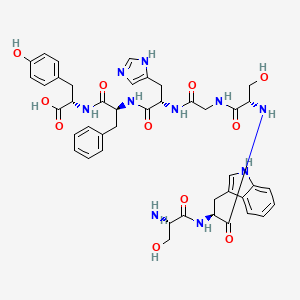 molecular formula C43H50N10O11 B12530570 L-Seryl-L-tryptophyl-L-serylglycyl-L-histidyl-L-phenylalanyl-L-tyrosine CAS No. 652143-19-6