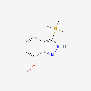 molecular formula C11H16N2OSi B12530590 7-Methoxy-3-(trimethylsilyl)-2H-indazole CAS No. 679794-97-9