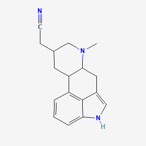 molecular formula C17H19N3 B1253060 Delergotrile 