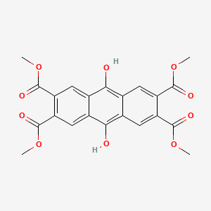 molecular formula C22H18O10 B12530640 Tetramethyl 9,10-dihydroxy-2,3,6,7-anthracenetetracarboxylate CAS No. 681458-92-4