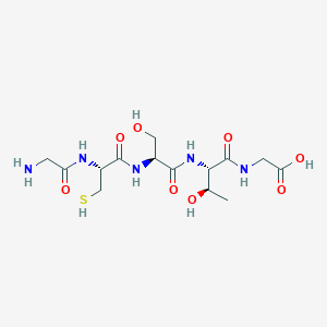 molecular formula C14H25N5O8S B12530684 Glycyl-L-cysteinyl-L-seryl-L-threonylglycine CAS No. 652143-13-0