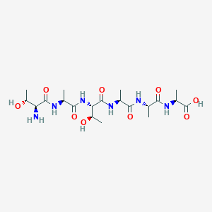 molecular formula C20H36N6O9 B12530693 L-Threonyl-L-alanyl-L-threonyl-L-alanyl-L-alanyl-L-alanine CAS No. 664326-38-9