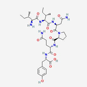 molecular formula C35H54N8O10 B12530708 L-Isoleucyl-L-isoleucyl-L-asparaginyl-L-prolyl-L-glutaminyl-L-tyrosine CAS No. 820211-06-1