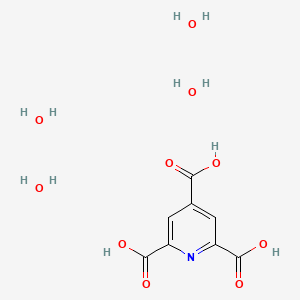 molecular formula C8H13NO10 B12530715 Pyridine-2,4,6-tricarboxylic acid--water (1/4) CAS No. 797052-90-5