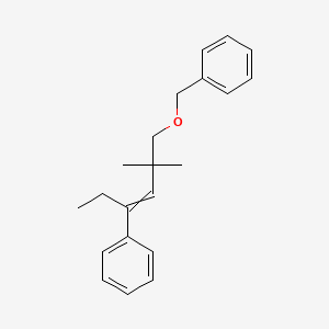 molecular formula C21H26O B12530717 [6-(Benzyloxy)-5,5-dimethylhex-3-en-3-yl]benzene CAS No. 673474-47-0