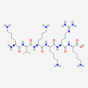molecular formula C35H71N13O7 B12530787 L-Lysyl-L-valyl-L-lysyl-L-lysyl-N~5~-(diaminomethylidene)-L-ornithyl-L-lysine CAS No. 681490-62-0