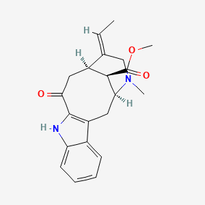 molecular formula C21H24N2O3 B1253084 methyl (1S,14R,15Z,18R)-15-ethylidene-17-methyl-12-oxo-10,17-diazatetracyclo[12.3.1.03,11.04,9]octadeca-3(11),4,6,8-tetraene-18-carboxylate 
