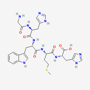 molecular formula C30H38N10O6S B12530849 Glycyl-L-histidyl-L-tryptophyl-L-methionyl-L-histidine CAS No. 866720-06-1