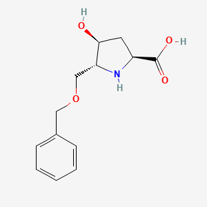 molecular formula C13H17NO4 B12530856 L-Proline, 4-hydroxy-5-[(phenylmethoxy)methyl]-, (4S,5R)- CAS No. 842127-03-1