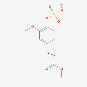 molecular formula C11H12O7S B12530866 Methyl 3-[3-methoxy-4-(sulfooxy)phenyl]prop-2-enoate CAS No. 651705-78-1