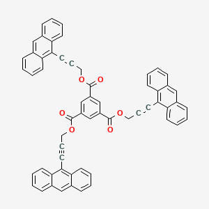 molecular formula C60H36O6 B12530872 Tris[3-(anthracen-9-yl)prop-2-yn-1-yl] benzene-1,3,5-tricarboxylate CAS No. 654666-57-6