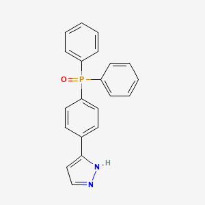 molecular formula C21H17N2OP B12530879 5-[4-(Diphenylphosphoryl)phenyl]-1H-pyrazole CAS No. 675817-95-5
