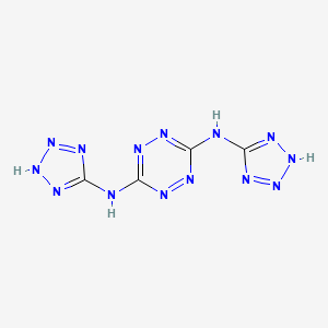 molecular formula C4H4N14 B1253088 N~3~,N~6~-Bis(2H-tetrazol-5-yl)-1,2,4,5-tetrazine-3,6-diamine CAS No. 254879-86-2