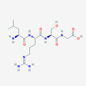 molecular formula C17H33N7O6 B12530907 L-Leucyl-N~5~-(diaminomethylidene)-L-ornithyl-L-serylglycine CAS No. 656820-47-2