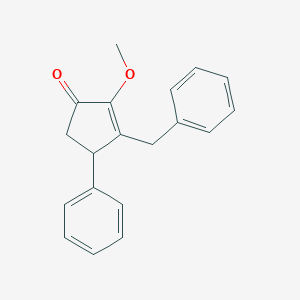 molecular formula C19H18O2 B12530927 3-Benzyl-2-methoxy-4-phenylcyclopent-2-en-1-one CAS No. 819814-19-2