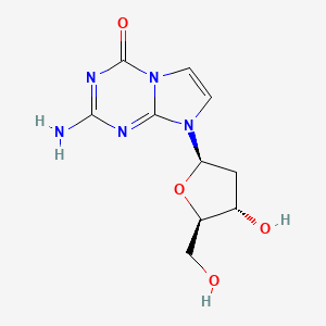 2-amino-8-[(2R,4S,5R)-4-hydroxy-5-(hydroxymethyl)tetrahydrofuran-2-yl]imidazo[1,2-a][1,3,5]triazin-4-one