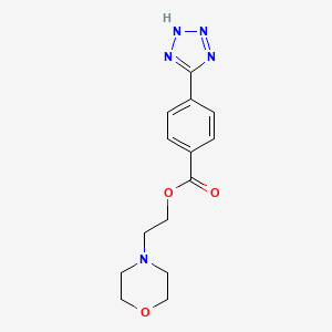 molecular formula C14H17N5O3 B12530948 2-(Morpholin-4-yl)ethyl 4-(2H-tetrazol-5-yl)benzoate CAS No. 651769-22-1