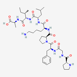 molecular formula C42H67N9O9 B12530987 L-Prolylglycyl-L-phenylalanyl-L-prolyl-L-lysyl-L-leucyl-L-isoleucyl-L-alanine CAS No. 666707-53-5